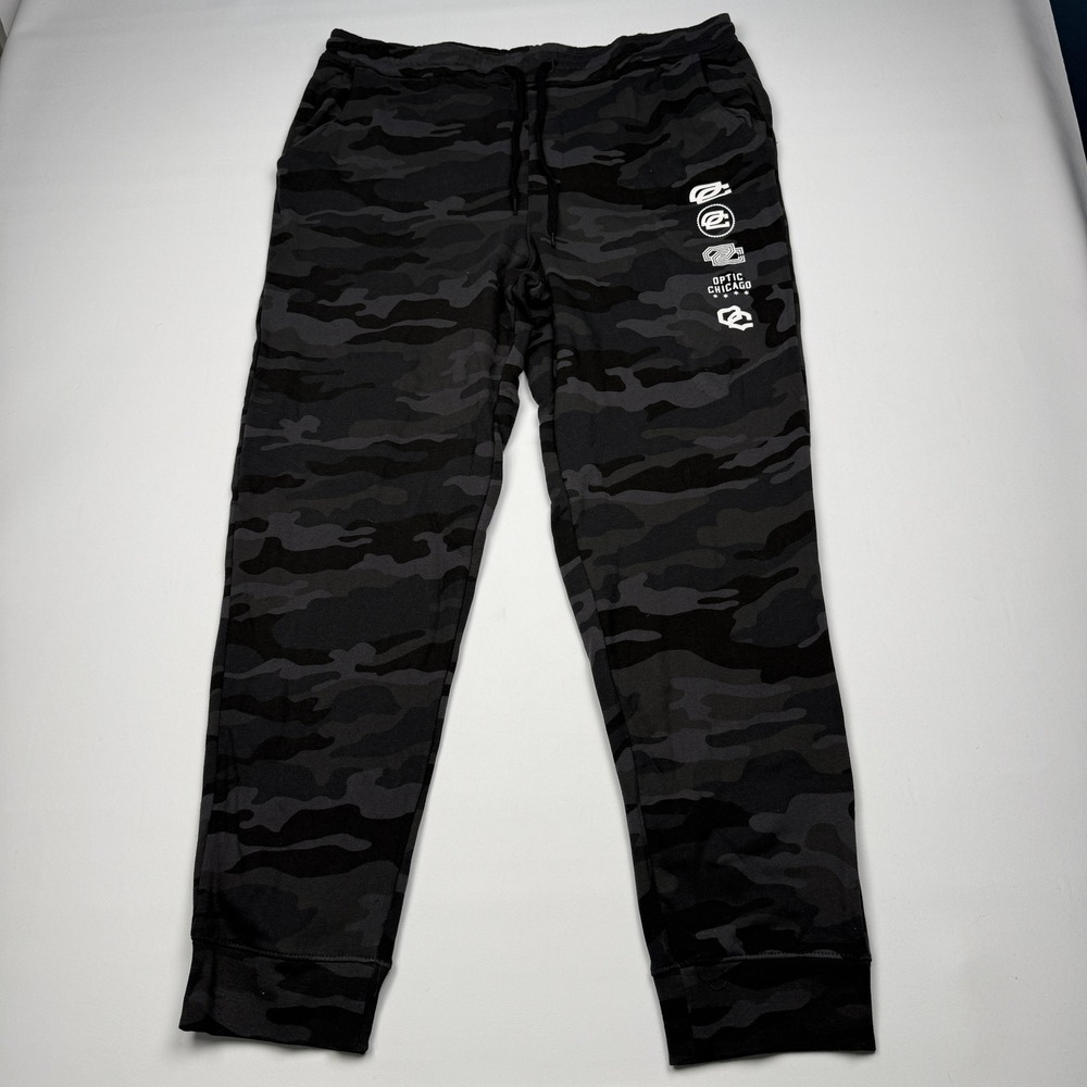 OpTic Chicago Pants Mens 2XL Black Camo ESports Call Of Duty League Joggers